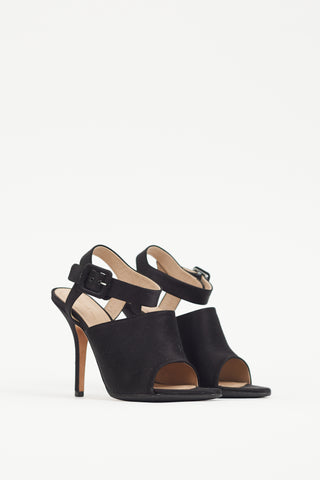 Celine Black Satin Sandal