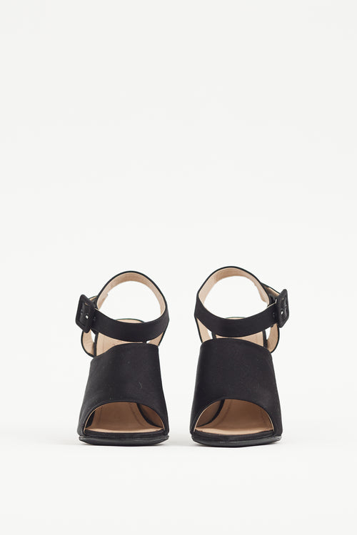 Celine Black Satin Sandal