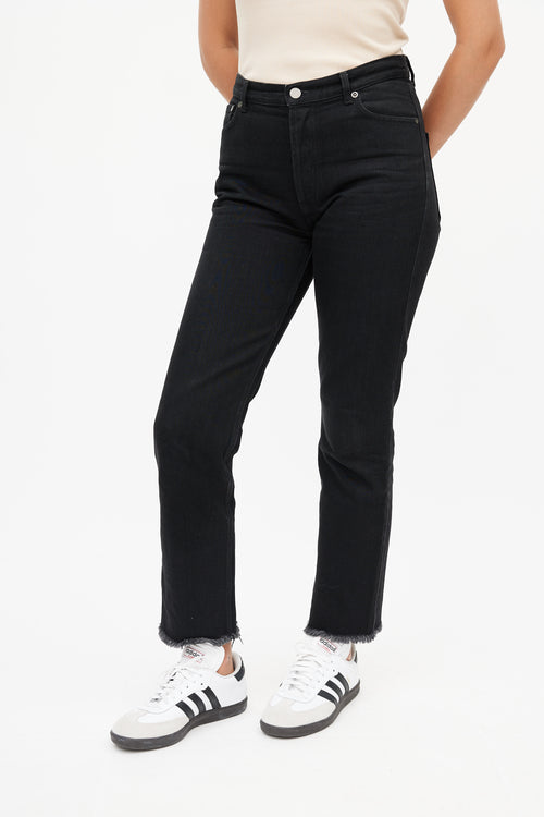 Celine Black Slim Distressed Denim Jeans