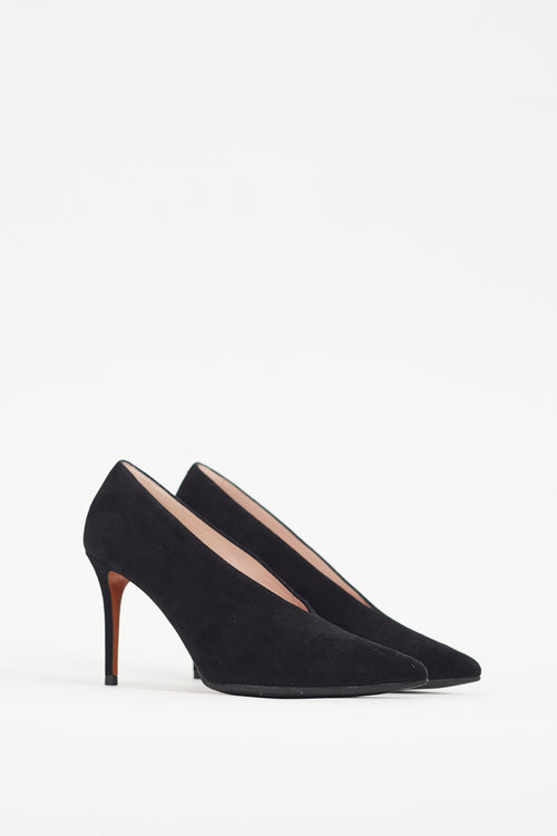 Celine Black Suede Heel