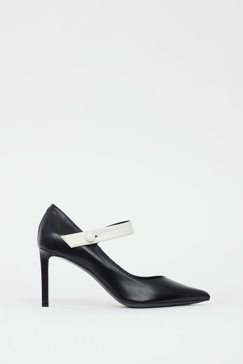 Celine Black 
White Mary Jane Pump