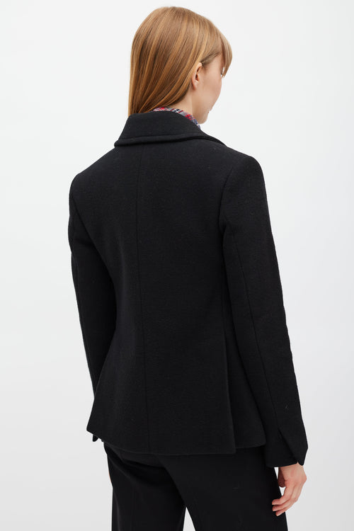 Celine Black Wool Pea Coat