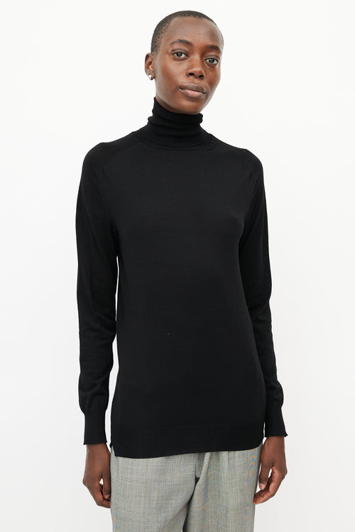 Celine Black Wool Turtleneck