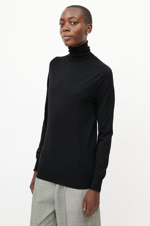 Celine Black Wool Turtleneck