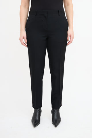 Celine Black Wool Tuxedo Slim Trouser