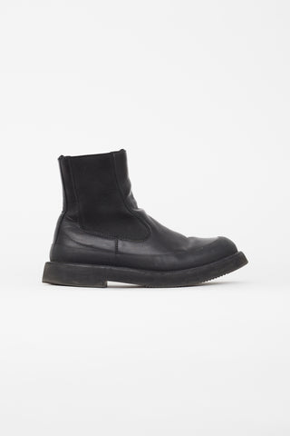 Celine Black Leather Margaret Chelsea Boot