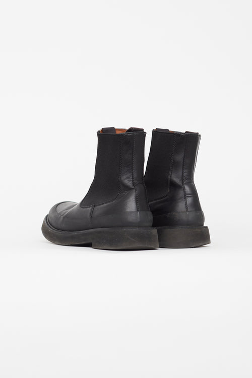 Celine Black Leather Margaret Chelsea Boot