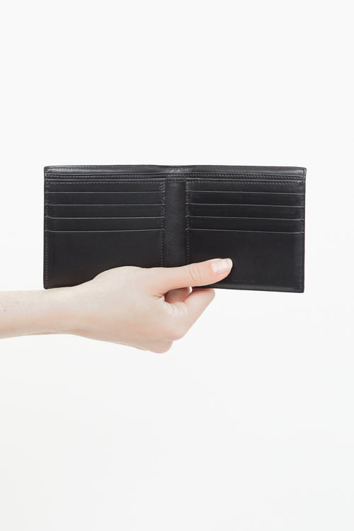 Celine Black 
Brown Triomphe Bi-Fold Wallet