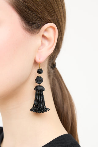 Celine Beaded Tassel Earring