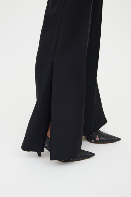 Celine Black Flare Trousers