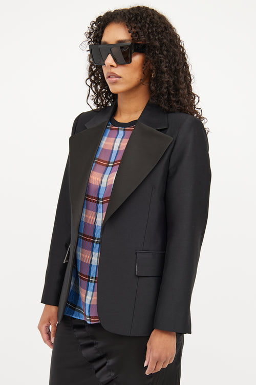 Celine Black Oversized Lapel Blazer