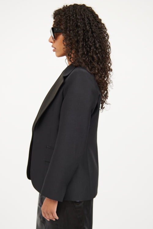 Celine Black Oversized Lapel Blazer