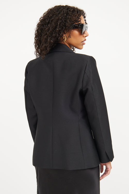 Celine Black Oversized Lapel Blazer