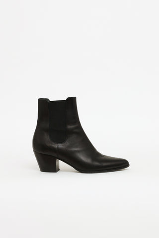 Celine Black Leather Drugstore Chelsea Bootie