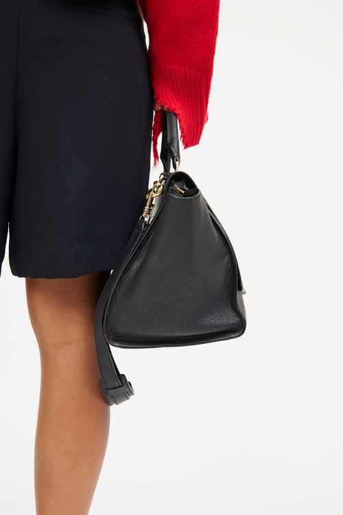 Celine Black Trapeze Leather Bag