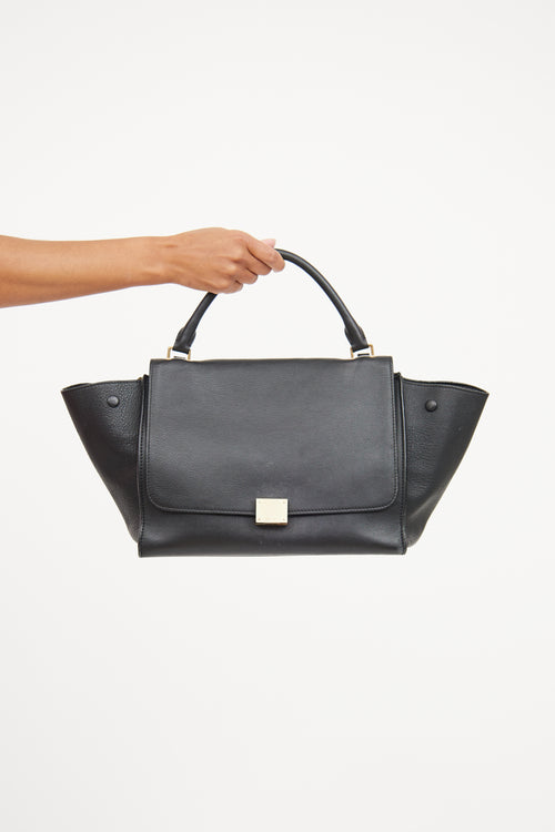 Celine Black Trapeze Leather Bag