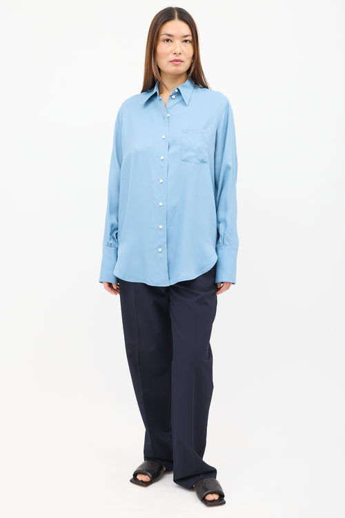 Celine Blue Button Up Shirt