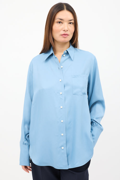 Celine Blue Button Up Shirt