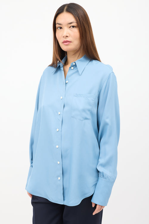 Celine Blue Button Up Shirt