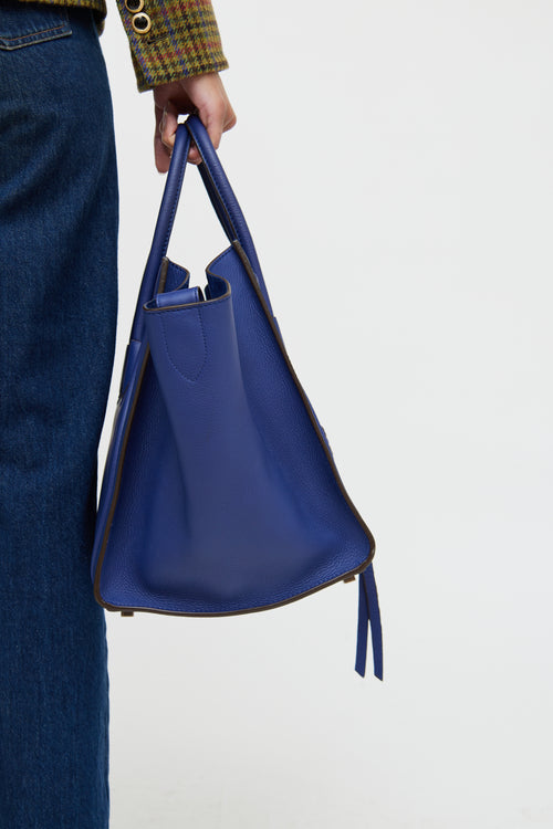 Celine Blue Calfskin Phantom Medium Tote Bag