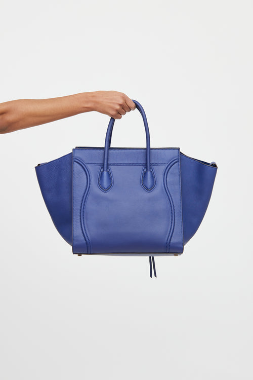 Celine Blue Calfskin Phantom Medium Tote Bag