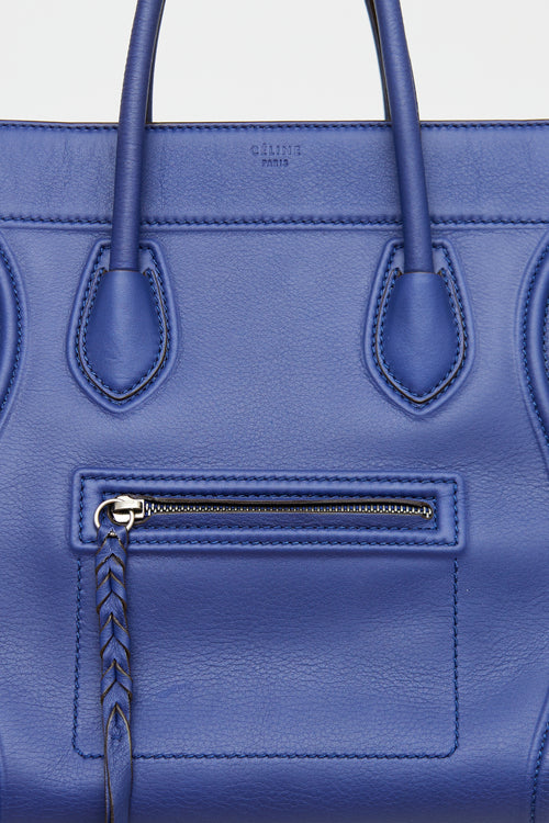 Celine Blue Calfskin Phantom Medium Tote Bag