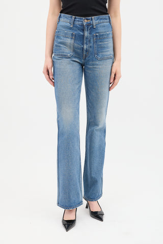 Celine Medium Wash Jane Flare Leg Jeans