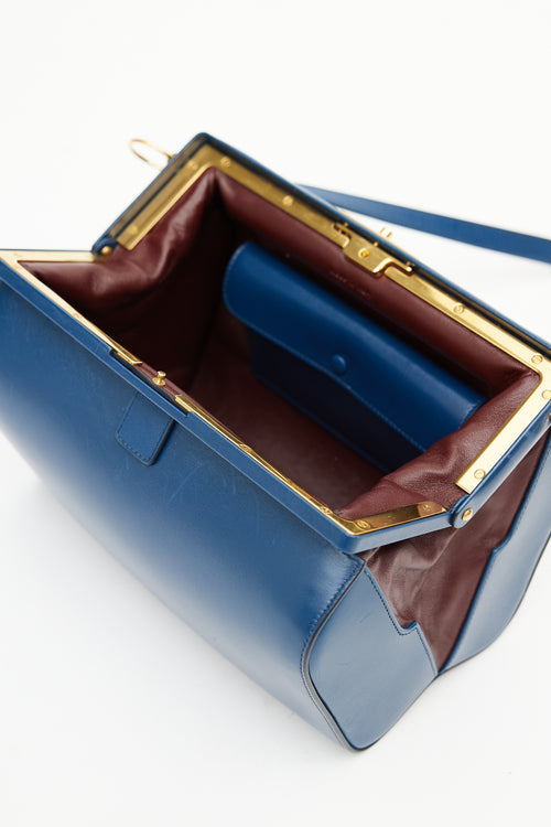 Celine Blue 
Gold Doctor Bag