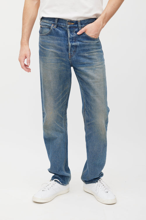 Celine Blue Washed Straight Leg Jeans