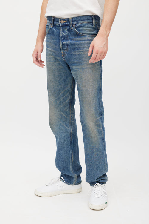 Celine Blue Washed Straight Leg Jeans