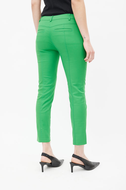 Celine Bright Green Slim Leg Trouser