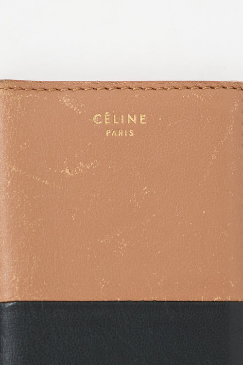 Celine Brown 
Black Leather Bifold Card Holder