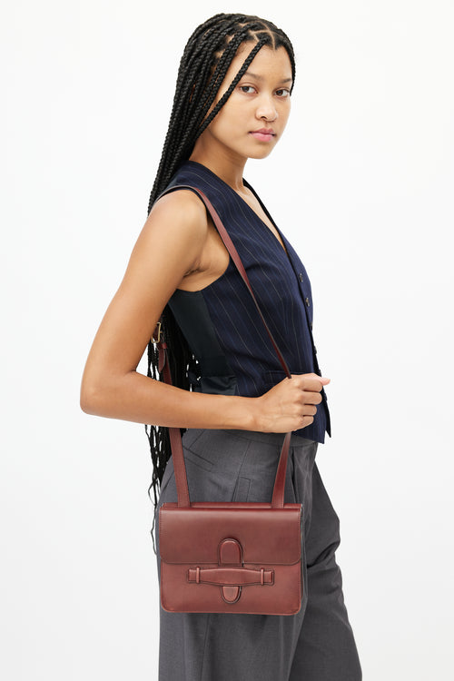 Celine Brown Leather Crossbody Bag