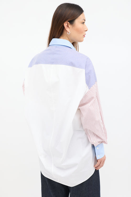 Colour Block Pinstripe Shirt