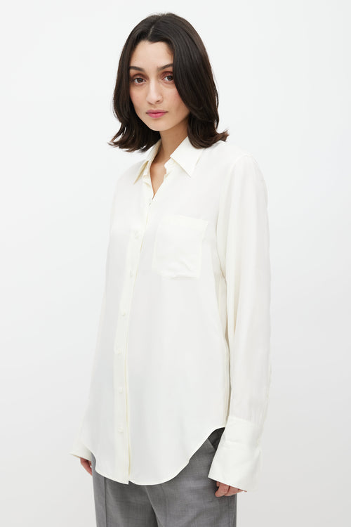 Celine Cream Satin Shirt