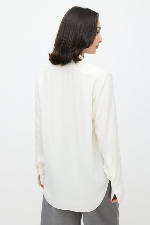 Celine Cream Satin Shirt