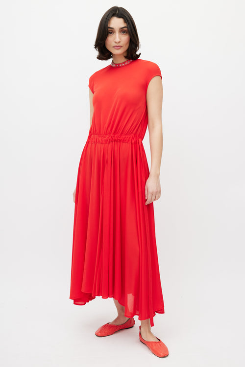 Celine Fall 2017 Red Maxi Dress