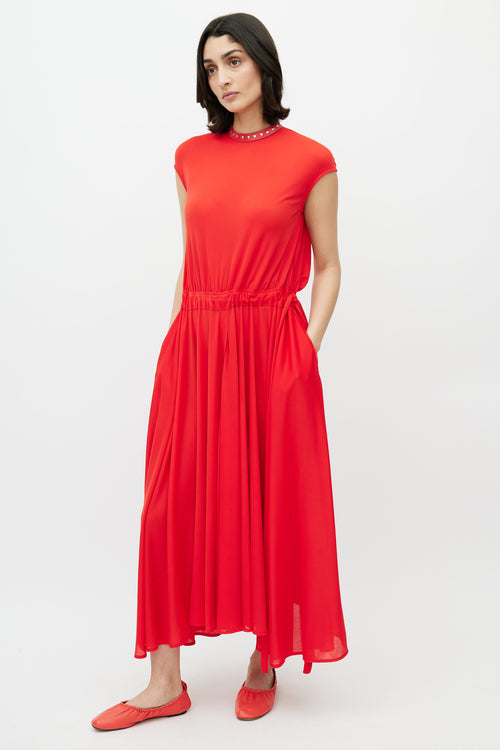 Celine Fall 2017 Red Maxi Dress