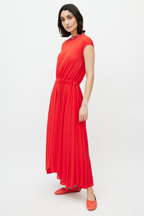 Celine Fall 2017 Red Maxi Dress