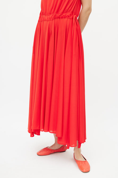 Celine Fall 2017 Red Maxi Dress