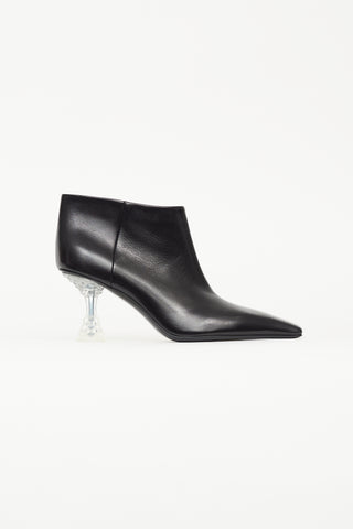 Celine Fall 2018 Black Leather 
Crystal Heel Boot