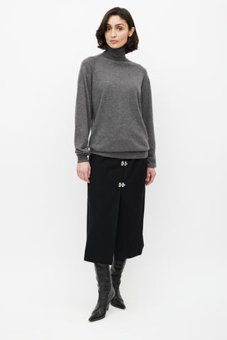 Celine Grey Cashmere Knit Turtleneck