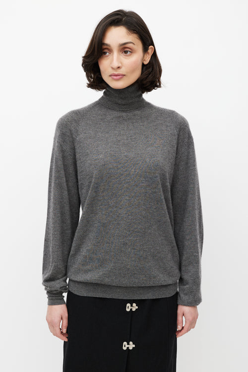 Celine Grey Cashmere Knit Turtleneck