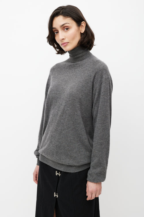 Celine Grey Cashmere Knit Turtleneck