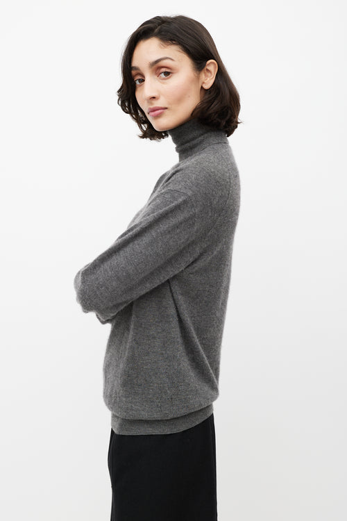 Celine Grey Cashmere Knit Turtleneck