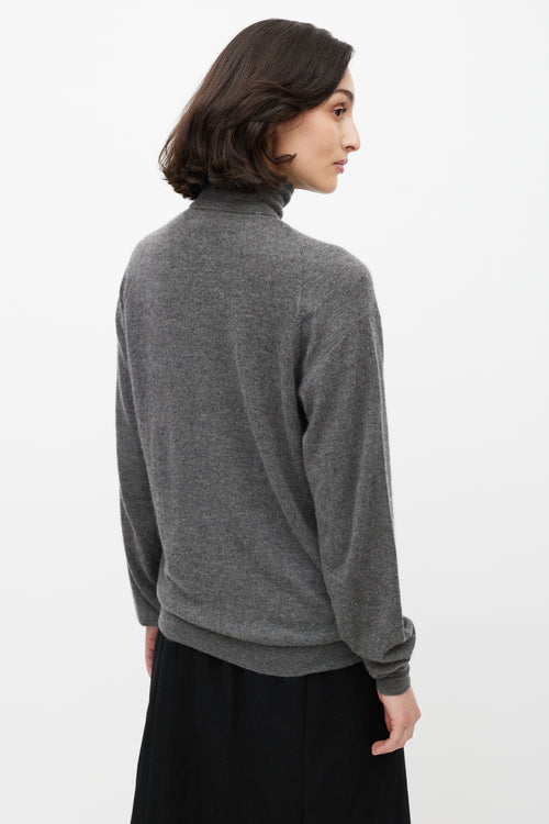 Celine Grey Cashmere Knit Turtleneck