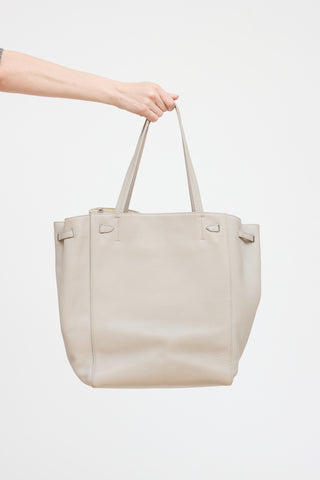 Celine Grey Leather Cabas Phantom Medium Tote