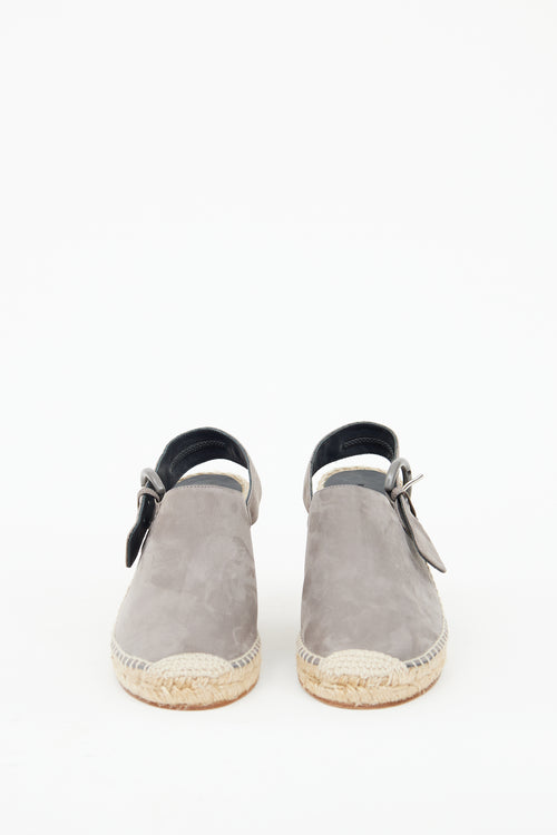 Celine Grey Suede Espadrille Wedge