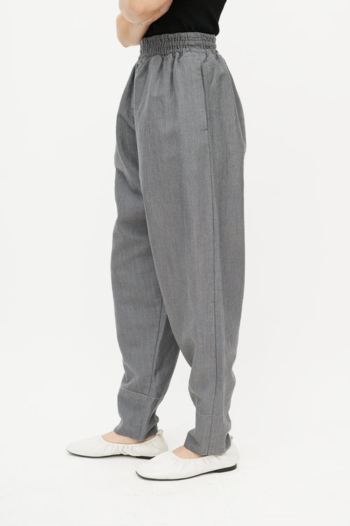 Celine Grey Wool Tapered Leg Trousers