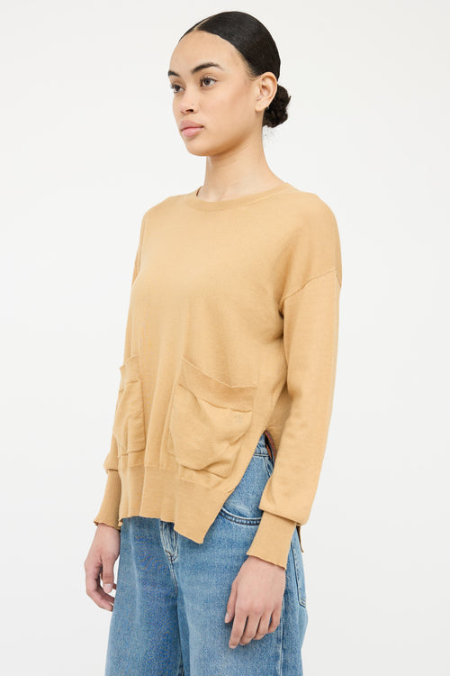 Celine Knit Pocket Long Sleeve Top